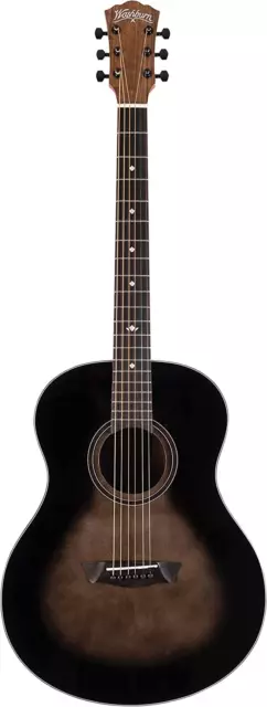 Bella Tono 6 String Acoustic Guitar, Right, Gloss Charcoal Burst (BTS9CH-D)