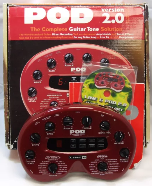 Line 6 Pod Version 2.0 Complete Guitar Multi Effect Tone Processor - Boxed