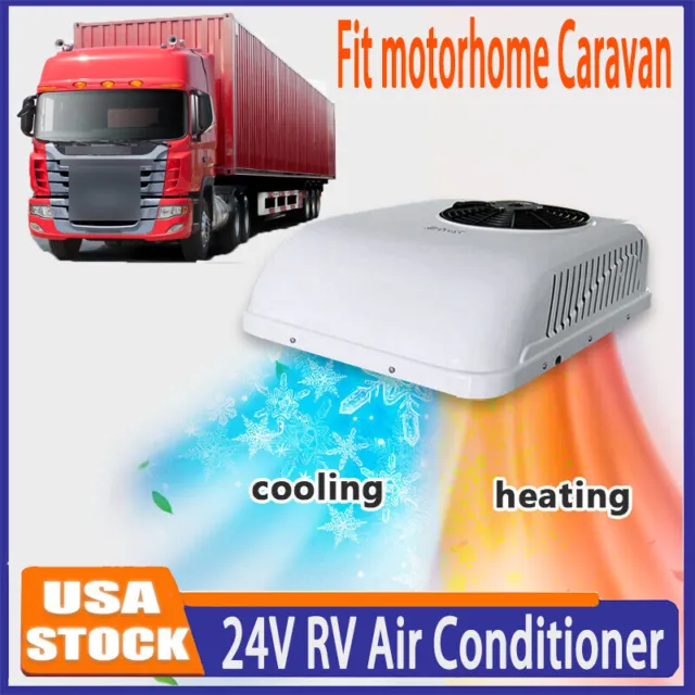 Heat & Cool Electric RV Air Conditioner 24V Rooftop Camper Trailer Motorhome