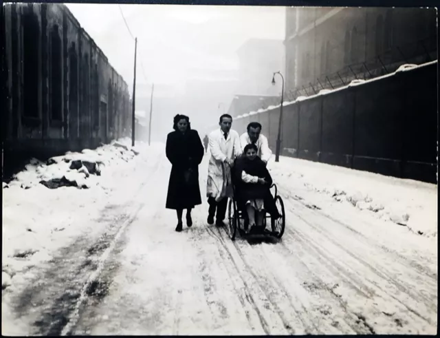 Photo de presse vintage Milano Hôpital Via Paix 1949 FT 1530 - tirage 24x18 CM