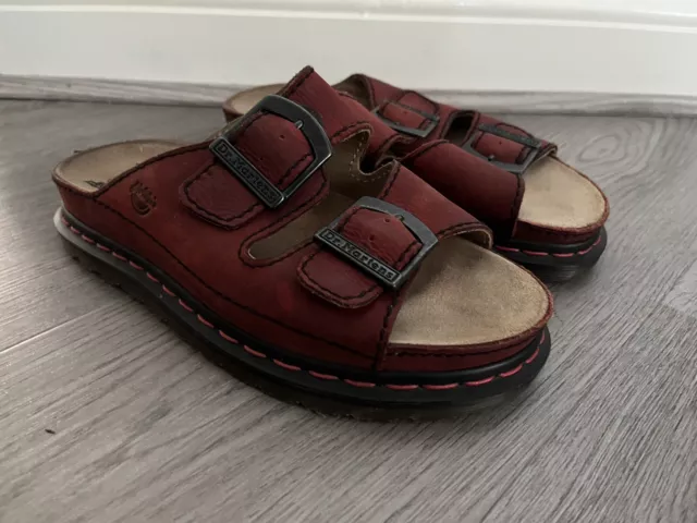 DR MARTENS CYPRUS Women s Red Leather Sandals Size UK 7 VGC