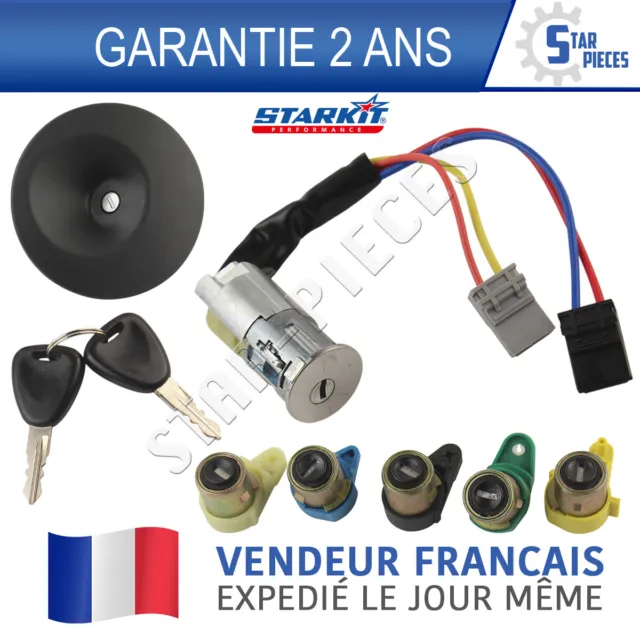 Kit Serrure Barillet Neiman Antivol + Bouchon Reservoir Renault Kangoo 1 97-08