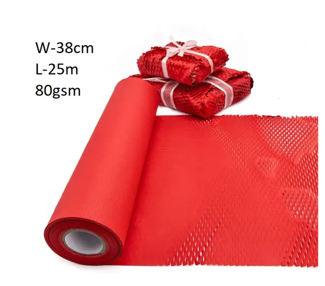 25m Packing Paper Cushioning Wrap Honeycomb Wrap roll Perforated Packing