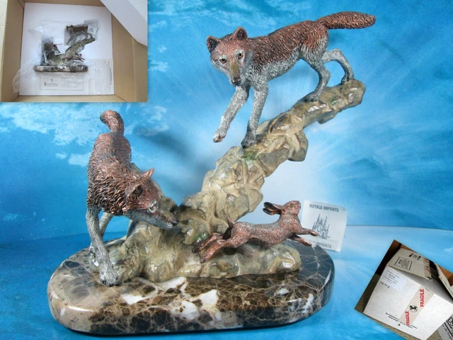 Legends Sculpture Missed By A Hare Wolf Rabbit Limited 474/500 Kitty Cantrell Legends Sculpture Missed By A Hare Wolf Rabbit Limited 474/500 Kitty Cantrell