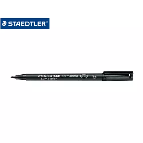 1x Marqueur Permanent Staedtler Lumocolor Permanent Couleur Noir Aiguille 1.0 MM