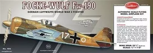 Krick GUILLOW'S Focke-Wulf Fw-190 Balsabausatz/gu406