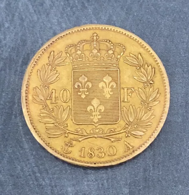 Pièce En Or 40 FRANCS CHARLES X ROI DES FRANCE 1830