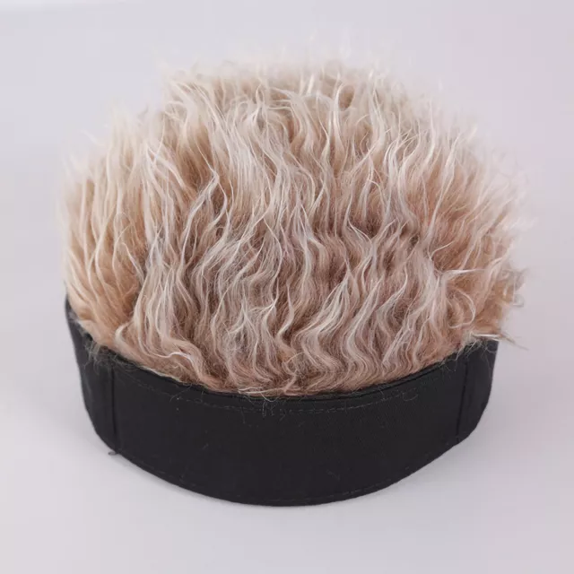 (Cappello nero capelli castani regolabile) Parrucca con fascia uomo cotone bella imitazione GSA