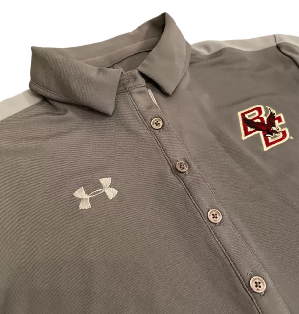 NWTs Boston College Eagles Under Armor Women’s Medium Golf Polo Shirt Grey