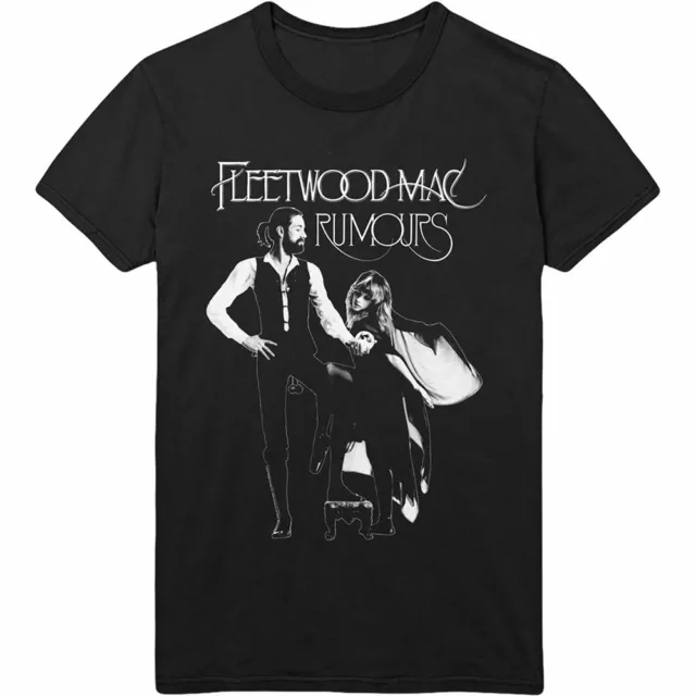 Fleetwood Mac T Shirt Rumours Album Officially Licensed Black Mens Rock Band Tee