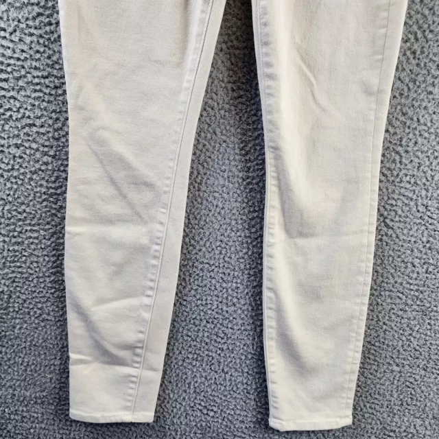 MOTHER Looker Skinny Jeans Women's 25 Antique White Mid Rise 5 Pocket Design~ 2