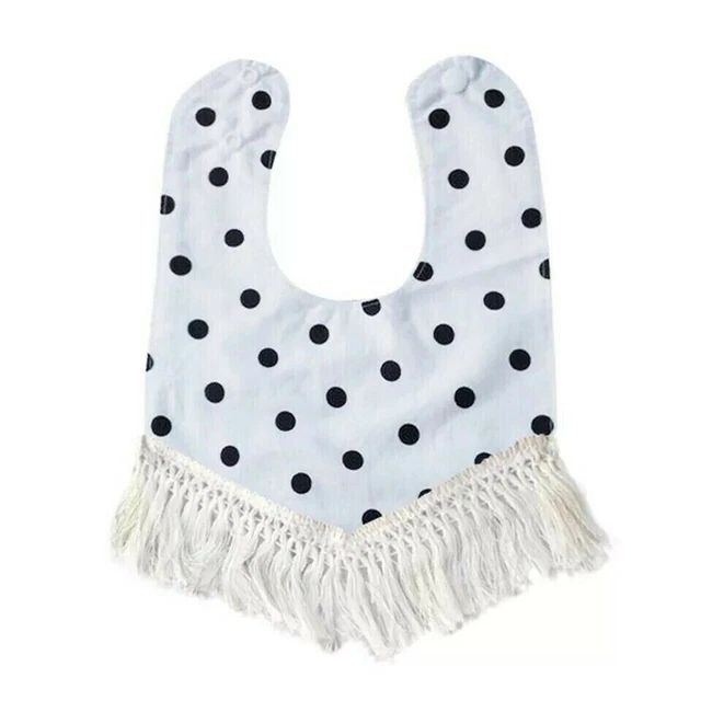 Baby Burp Cloth Drool Teething Bib Boho Shower Gift Tassel Cute NEW Feeding