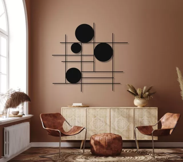 Modern Metal Wall Art, Geometric Metal Wall Art, Home Decor, Minimalist Wall Art