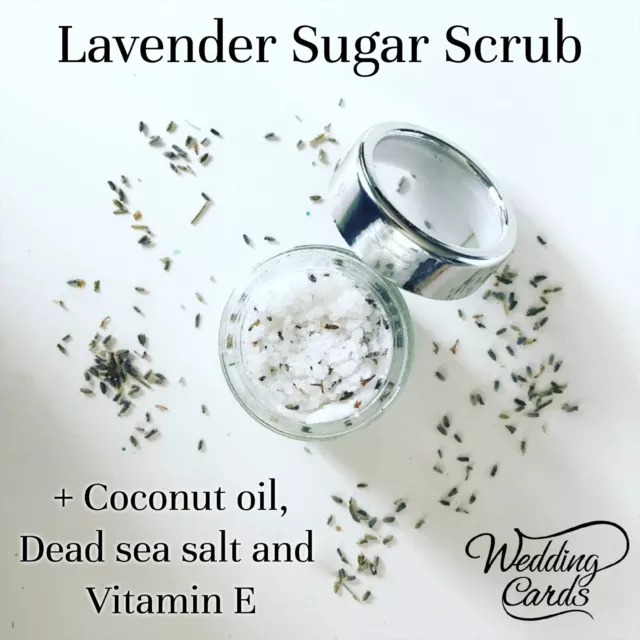 Organic Homemade Lavender Sugar Body Scrub Dead sea Coconut oil Bath Gift 200g