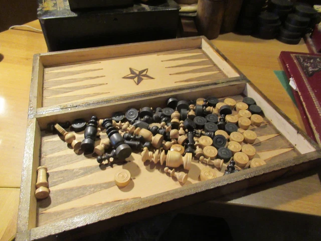 Boîte de jeu Jacquet Backgammon ancienne | Selency