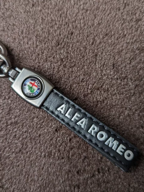 Alfa Romeo Leather Keyring New