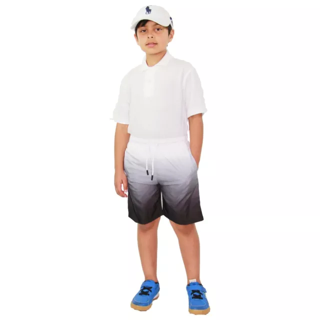Kids Boys Girls Shorts Two Tone Black Summer Chino Short Knee Length Half Pants