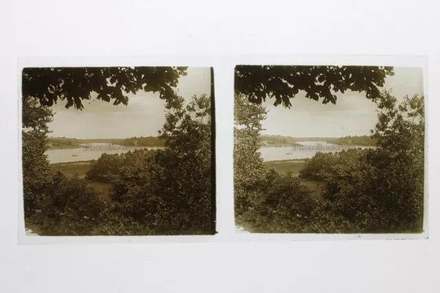 Bretagne Paysage France Photo Stereo 10n43 Plaque verre Vintage c1930