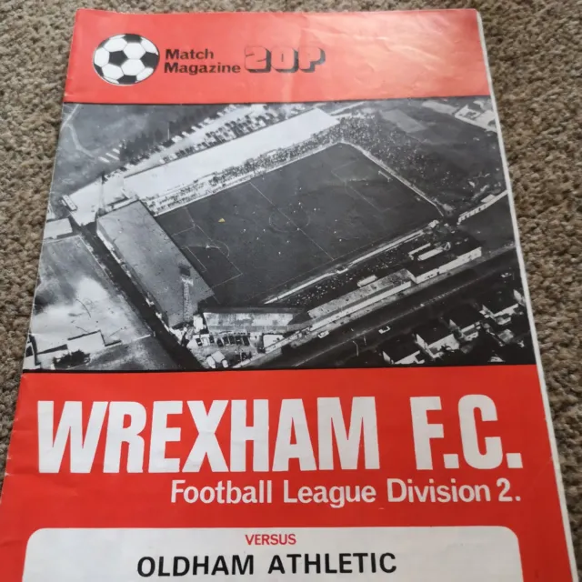 Wrexham v Oldham Athletic football programme