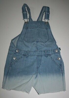 New OshKosh Kid Girls Denim Blue Jeans Overalls NWT 7 10 14 year Short Vestbak