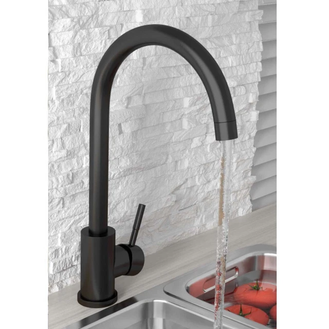 Manhattan matt schwarz einhebeliger Küchenmixer Wasserhahn