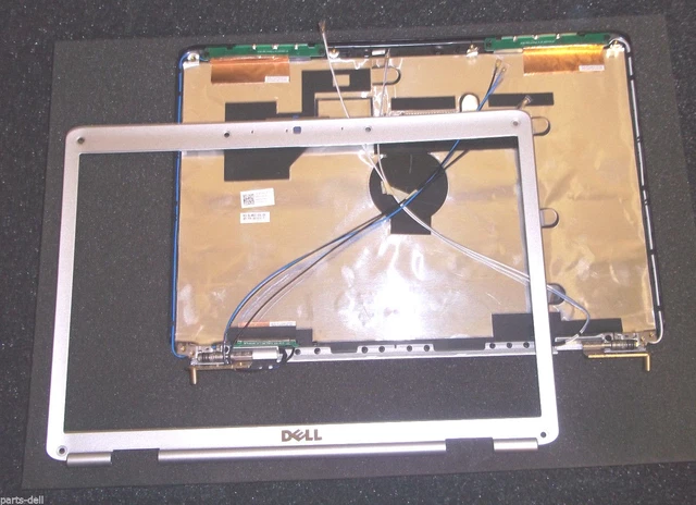 NEW Dell Inspiron 1525 LCD COVER TOP LID Black Silver Stripe w/Bezel XT981 KY320