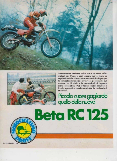 ADVERTISING PUBBLICITÀ-MOTO BETA RC125 1978-MOTOITALIANE REGOLARITA ...