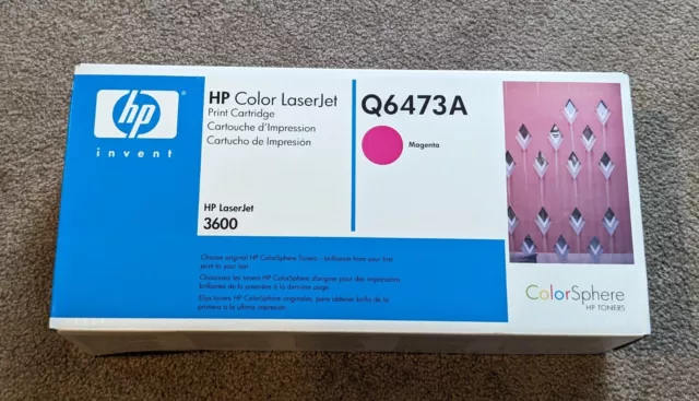 NEW Genuine HP 502A Magenta Q6473A Print Cartridge LaserJet 3600