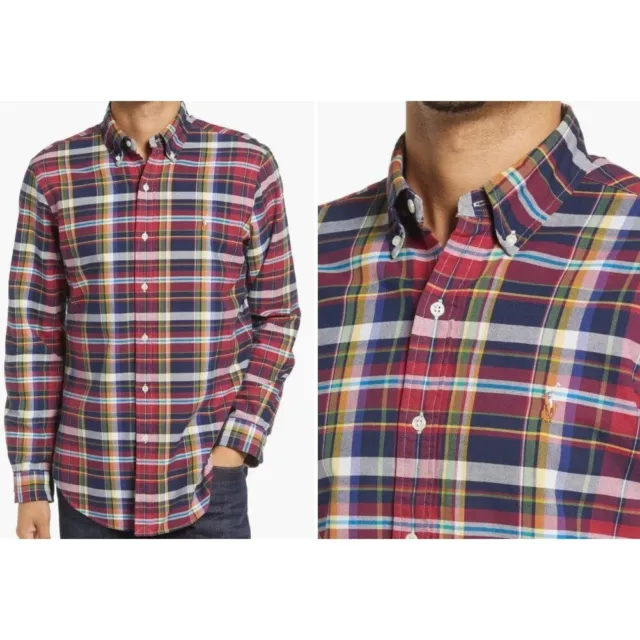 Polo Ralph Lauren Mens Classic Fit Plaid Cotton Button Down Shirt size 4XB Multi