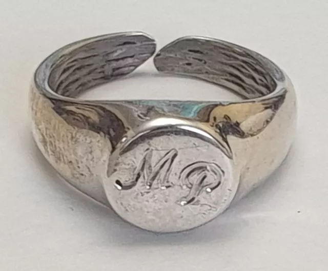 Maßiver Vintage Ring aus 835er Silber "FENY" Monogram MP Größe 54 (17,2 mm Ø)