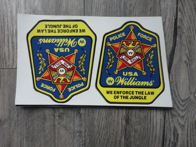 Police Force Pinball Sticker Set Rare Warehouse Find! NOS