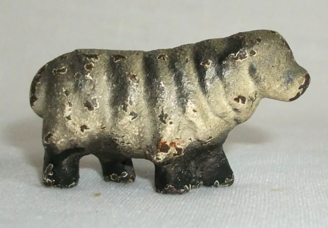 Vintage Miniature Cast Iron Sheep Figurine Farm Animal