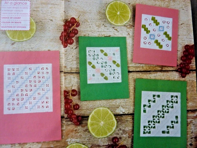 8529B] Hardanger Diagramm - 4 Karten Designs