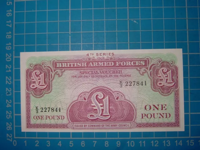 British Armed Forces 1 One Pound Note UNC K/3 227841 4th Series