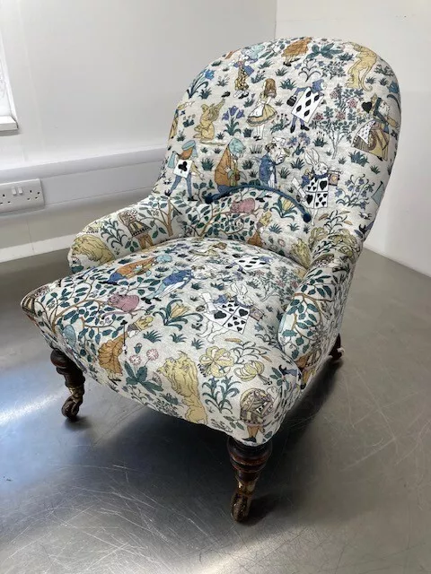 Rare Victorian Childs Chair - Traditionally Upholstered - 'Alice in Wonderland'