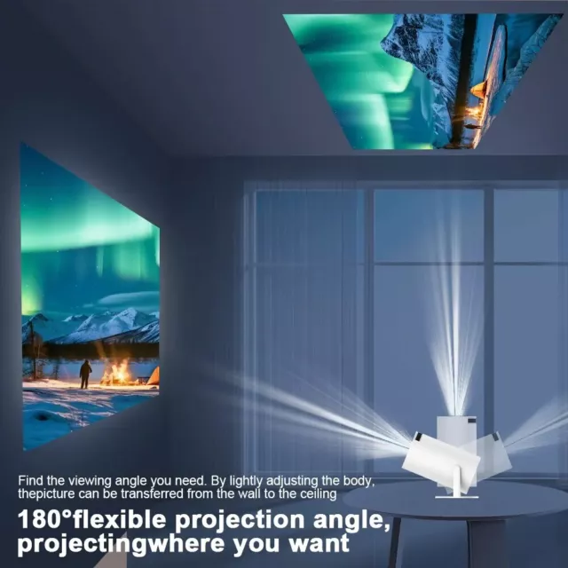 Projector Hy300 4K 11 Dual Wifi6 200 ANSI H713 BT5.0 1080P Home Cinema Full HD 3
