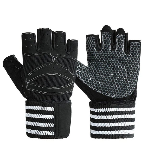 Weight Lifting Compression Gloves Half Finger Non Slip Sport Gym Wrist Protector