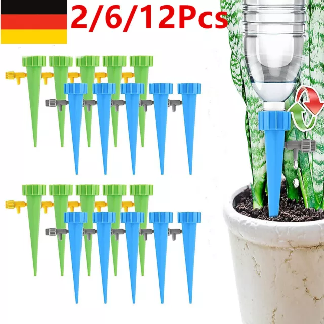 12x Einstellbar Bewässerungssystem Automatische Tropfbewässerung Sprinkler Micro 3