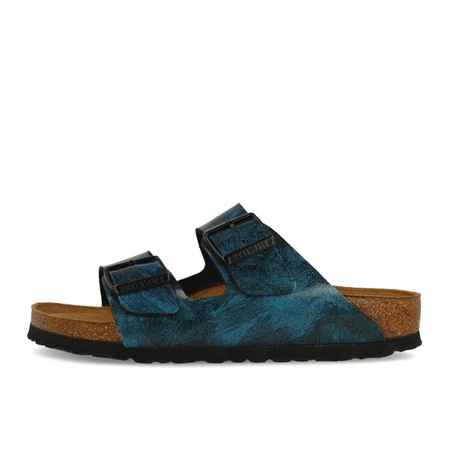 BIRKENSTOCK ARIZONA SFB Bf Iris Solide Bleu Sandales Paillettes