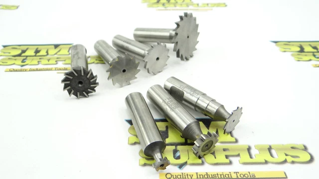 Lot Of 7 Hss Keyseat Cutters 3/8" To 1-1/2" Dia X 1/32" To 1/8" Cut Widths Keo