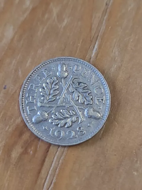 George V 5th, 1928, Half Silver 0.5, Threepence 3d