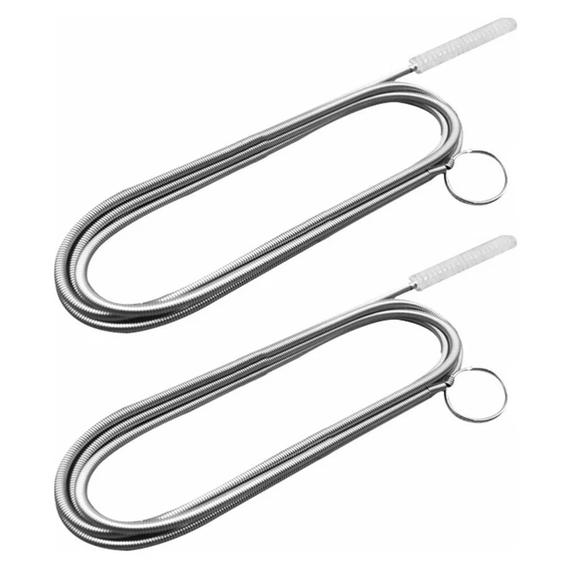 2 Pcs Bathroom Clog Remover Drain Cleaner Water Pipe Cleaner Helicoil Dryer