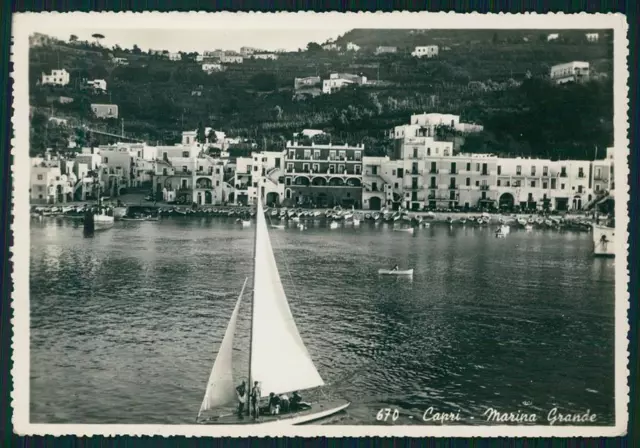 Napoli Capri Marina Grande Barca Foto FG cartolina MZ4930