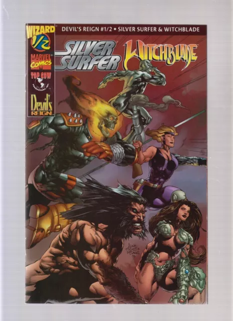 Devil's Reign #1/2 Silver Surfer/Witchblade (9.2) Wizard Edition w/COA