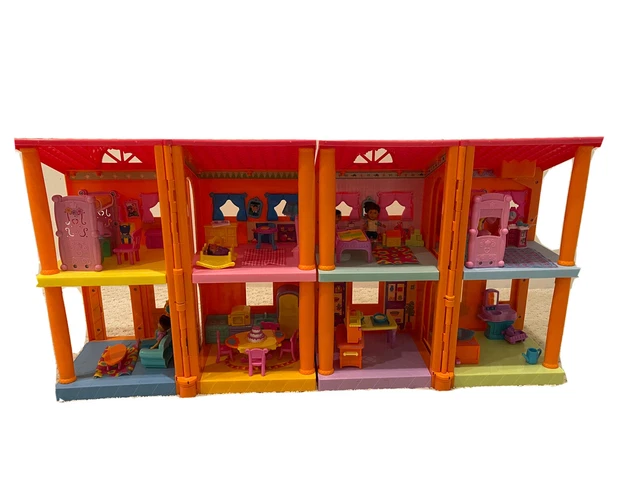 Dora Diego 58+ Pc Figurines Dollhouse 8 Rooms Beds Desk Sofa Nursery Kitchen