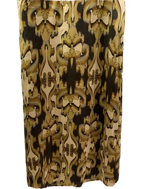 TED BAKER 100% Silk Damask Print Maxi Dress 3