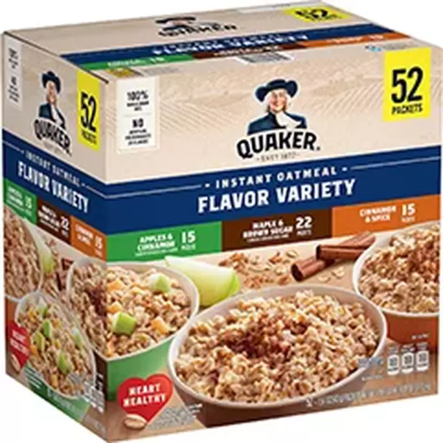 Quaker Instant Oatmeal Variety Pack (78.8 Oz., 52 Pk.)