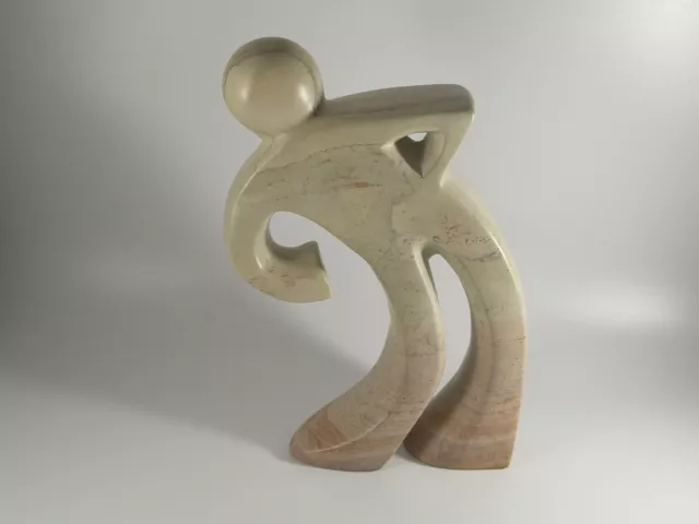 Unusual Shadow Dancer Sculpture, 26 cm high, Hand Carved In Kenya From Soapstone