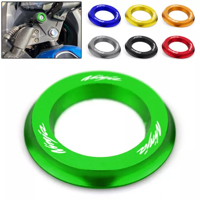 For Kawasaki Ninja 250 300 400 2013-2019 CNC Ignition Key Hole Ring Switch Cover