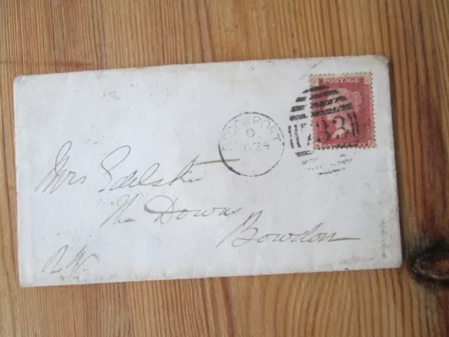 QV Cover 1d Red FKKF 733 dup Stockport, Hazel-Grove, Altrincham Wax Seal  Ref P